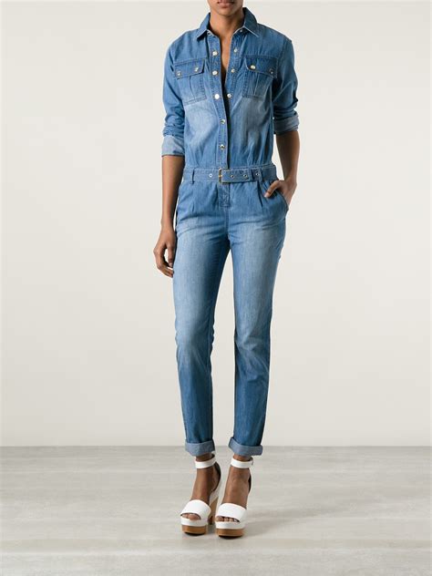 michael kors jean|Michael Kors jean jumpsuit.